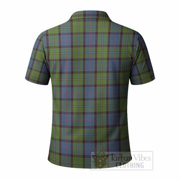 Stirling Tartan Crest Polo Shirt Ferocious Lion Style