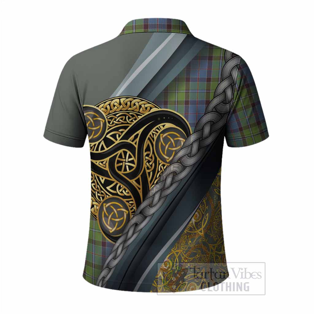 Stirling Tartan Crest Polo Shirt Scottish Triskele Celtic
