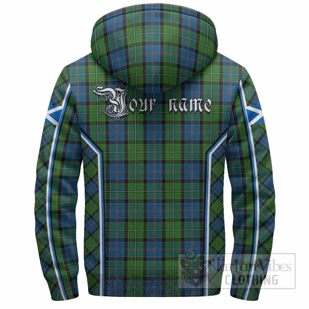 Stirling Tartan Crest Sherpa Hoodie Scotland Coat of Arm Flag Style - Tartan Vibes Clothing