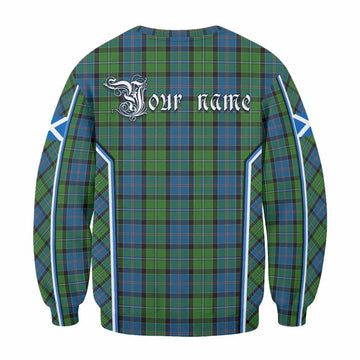 Stirling Tartan Crest Sweatshirt Scotland Coat of Arm Flag Style - Tartan Vibes Clothing