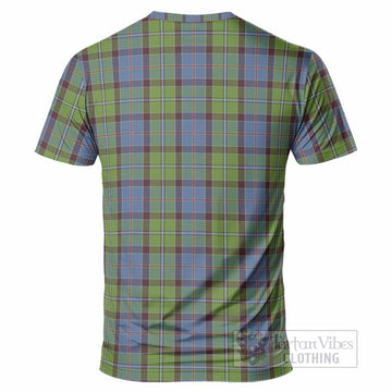 Stirling Tartan Crest T-Shirt Ferocious Lion Style