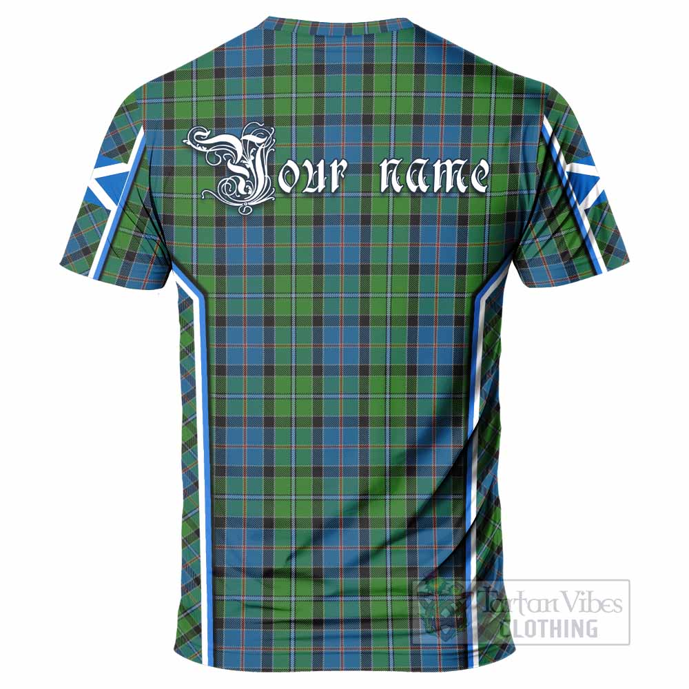 Stirling Tartan Crest T-shirt Scotland Coat of Arm Flag Style - Tartan Vibes Clothing