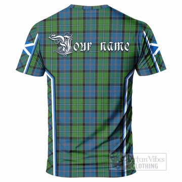 Stirling Tartan Crest T-shirt Scotland Coat of Arm Flag Style - Tartan Vibes Clothing