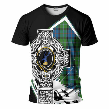 Stirling Tartan Crest T-Shirt Scottish Celtic Cross Heritage Kid's Shirt - Tartan Vibes Clothing