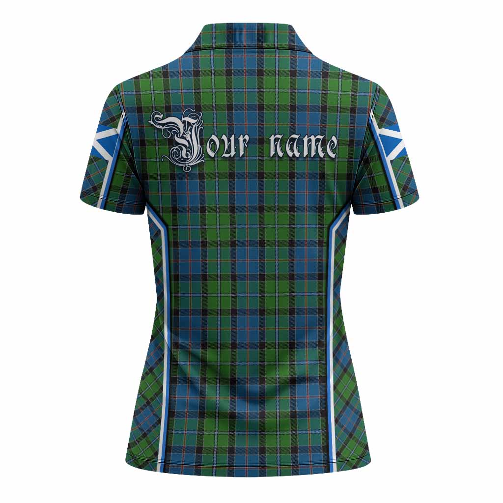 Stirling Tartan Crest Women's Polo Shirt Scotland Coat of Arm Flag Style - Tartan Vibes Clothing
