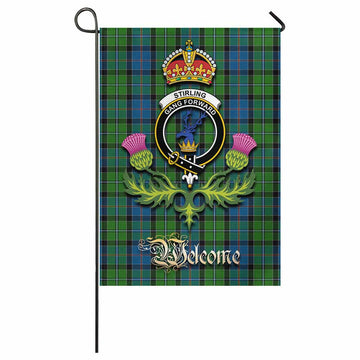 Stirling Tartan Family Crest Garden Flag Royal Thistle Welcome Style - Tartan Vibes Clothing