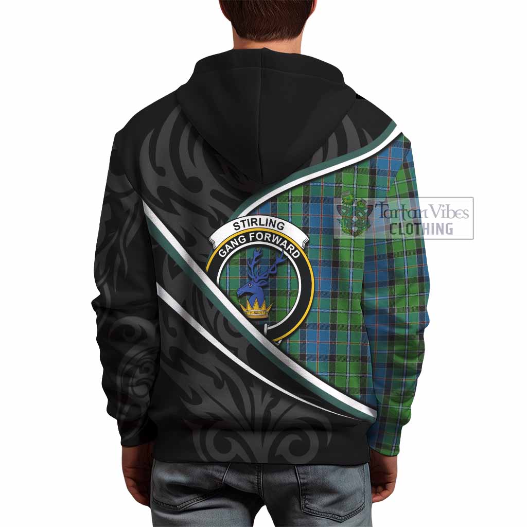 Stirling Tartan Family Crest Hoodie Celtic Scottish Thistle Floral - Tartan Vibes Clothing
