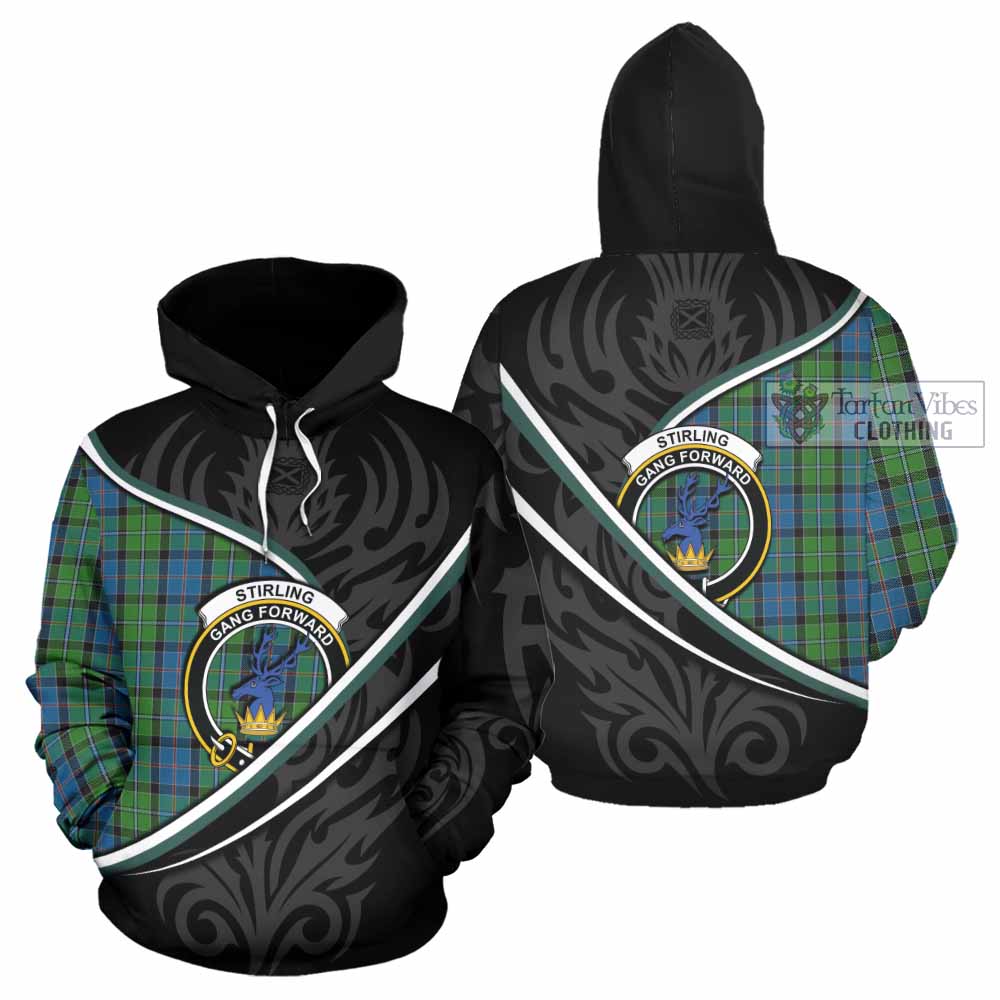 Stirling Tartan Family Crest Hoodie Celtic Scottish Thistle Floral - Tartan Vibes Clothing