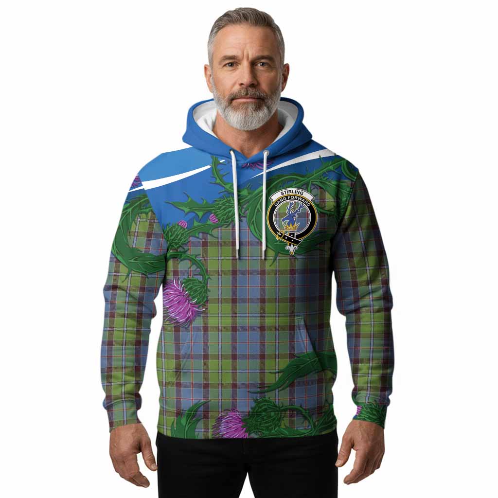 Stirling Tartan Family Crest Hoodie Thistle in Minimalism