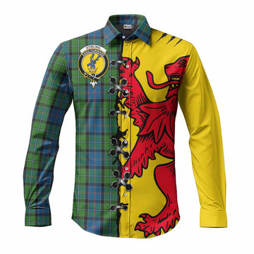Stirling Tartan Family Crest Long Sleeve Button Shirts Lion Rampant Honor - Tartan Vibes Clothing