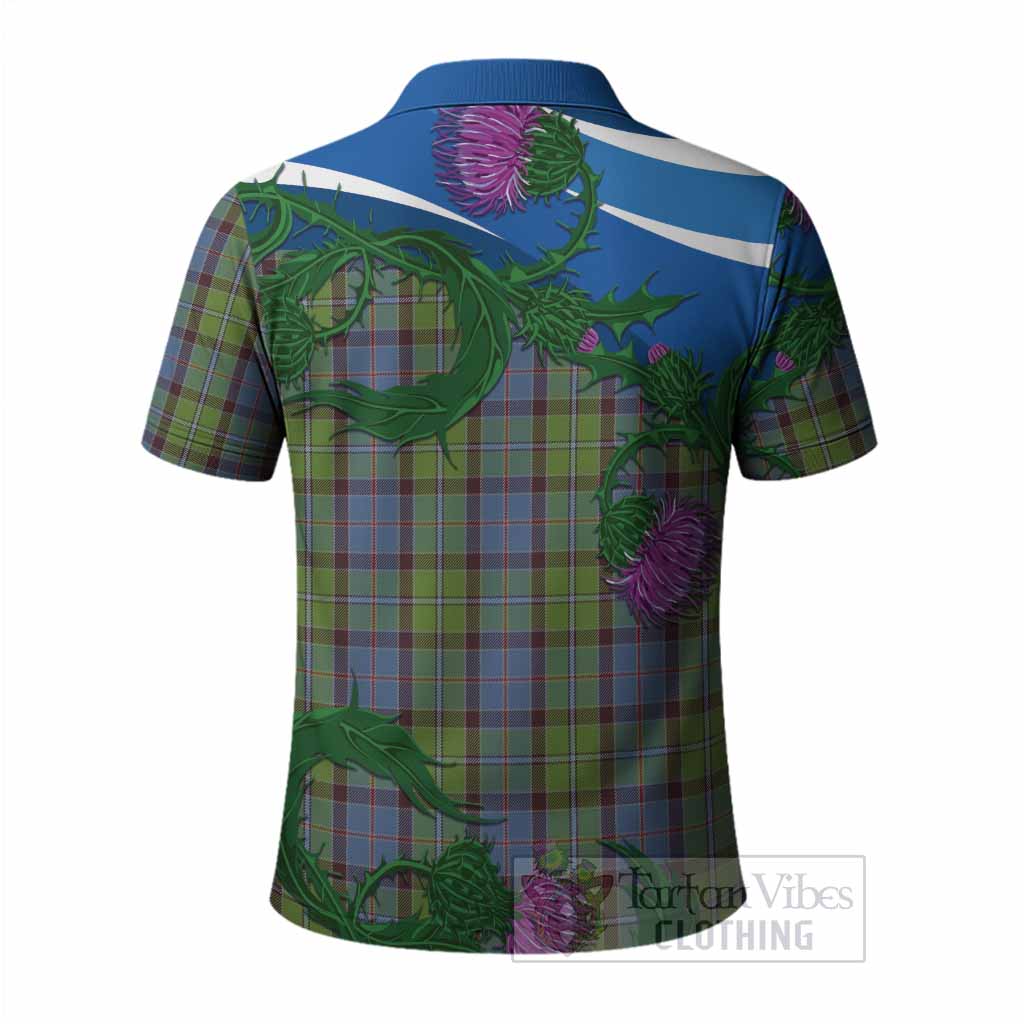 Stirling Tartan Family Crest Polo Shirt Thistle in Minimalism