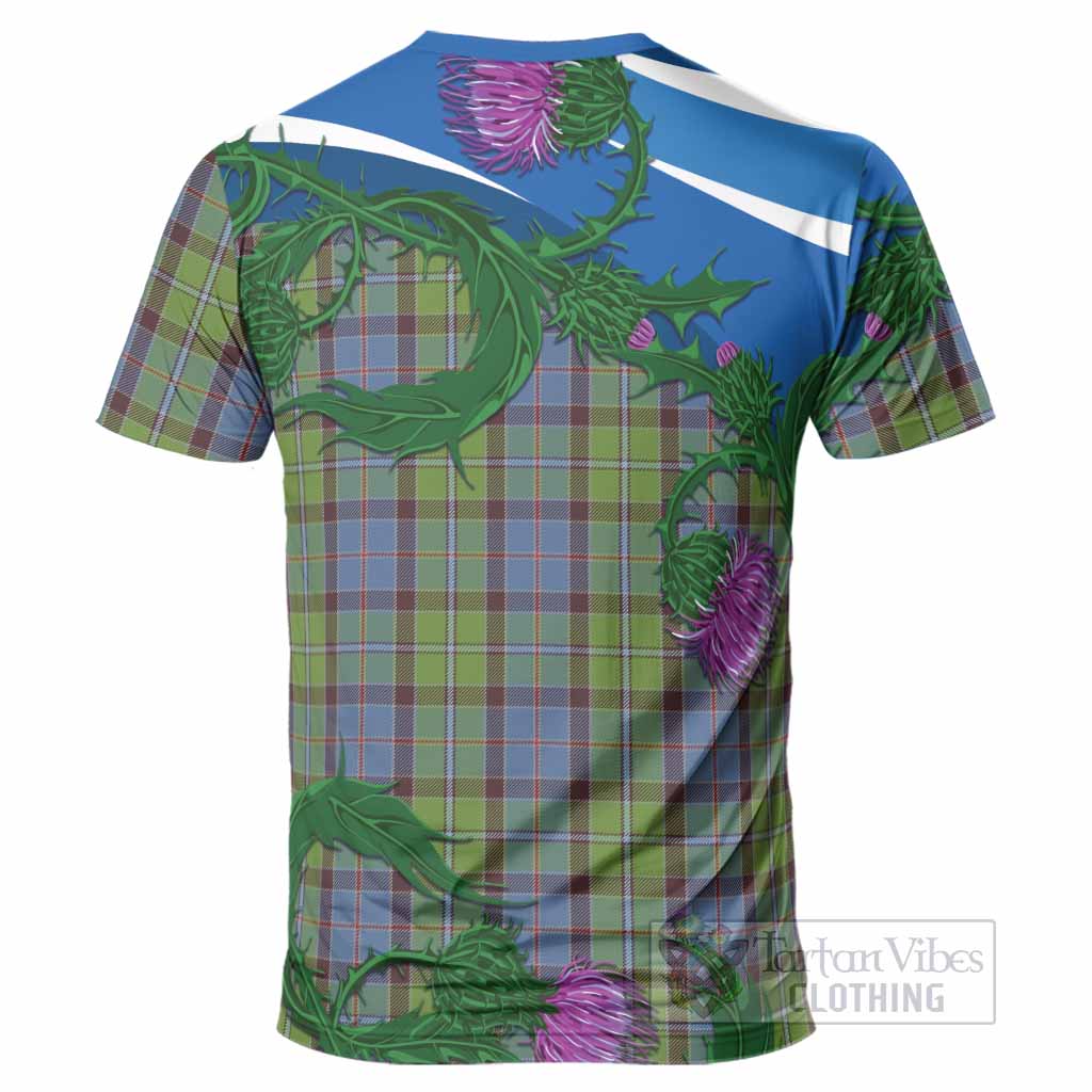 Stirling Tartan Family Crest T-Shirt Thistle in Minimalism