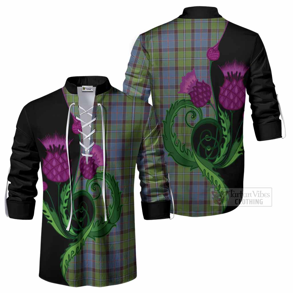 Stirling Tartan Ghillie Shirt Traditional Scottish Thistle