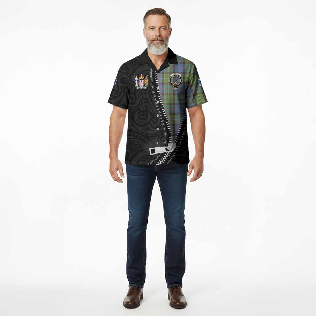 Stirling Tartan Hawaiian Shirt New Zealand Pattern Unique Zipper Stylized