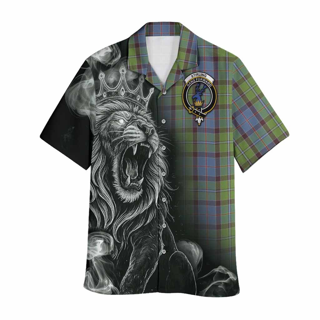 Stirling Tartan Hawaiian Shirt Roaring Lion Heritage
