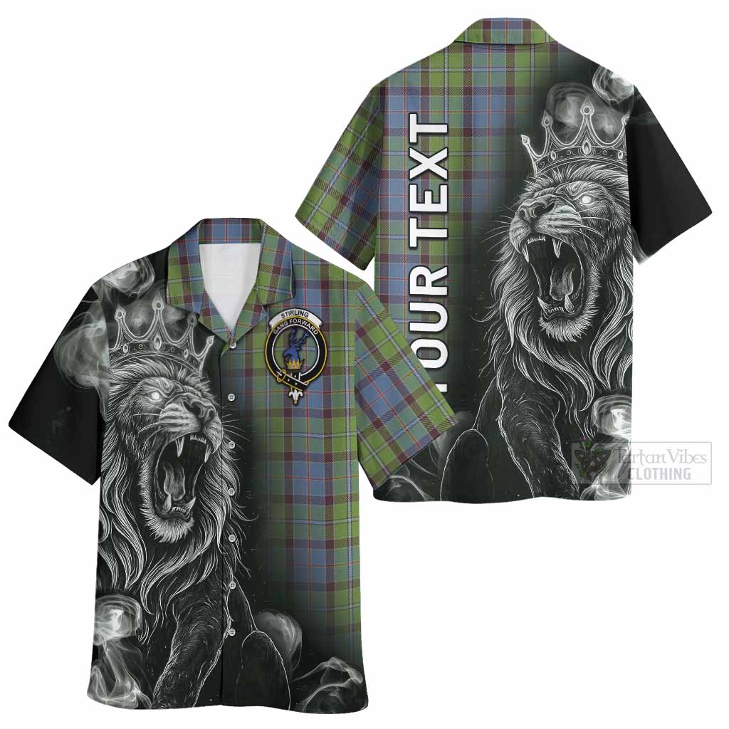 Stirling Tartan Hawaiian Shirt Roaring Lion Heritage