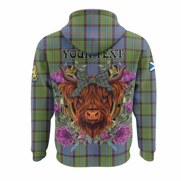 Stirling Tartan Hoodie Scottish Thistle Heilan Coo