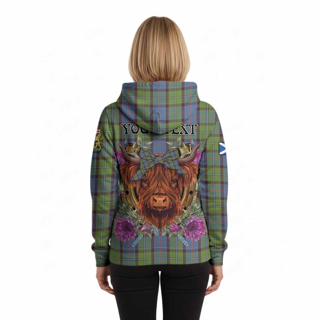 Stirling Tartan Hoodie Scottish Thistle Heilan Coo