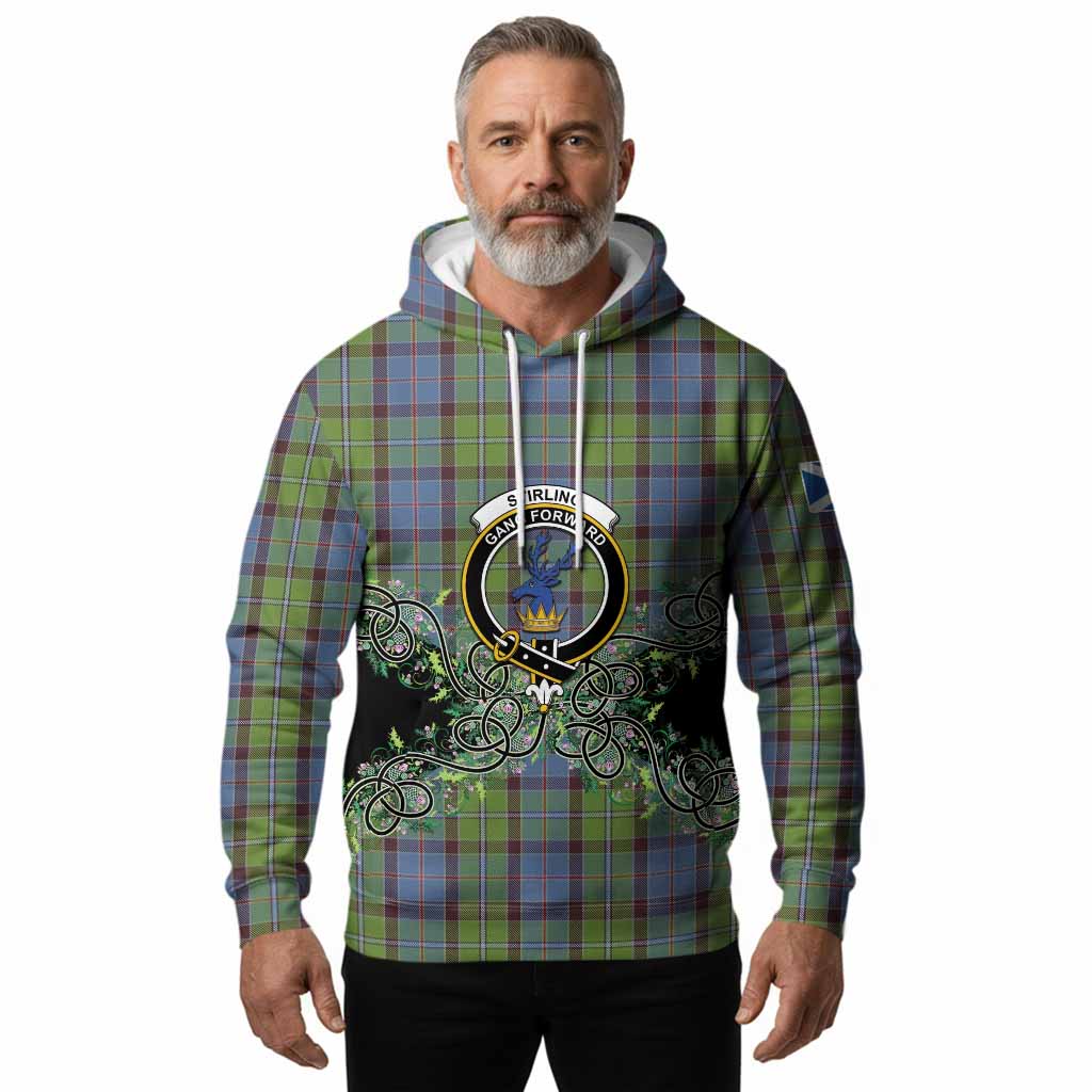 Stirling Tartan Hoodie Thistle Scottish Spirit