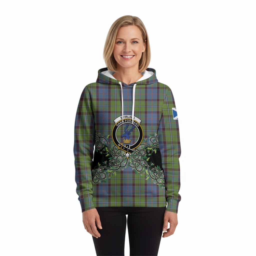 Stirling Tartan Hoodie Thistle Scottish Spirit
