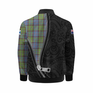 Stirling Tartan Kid Bomber Jacket New Zealand Pattern Unique Zipper Stylized
