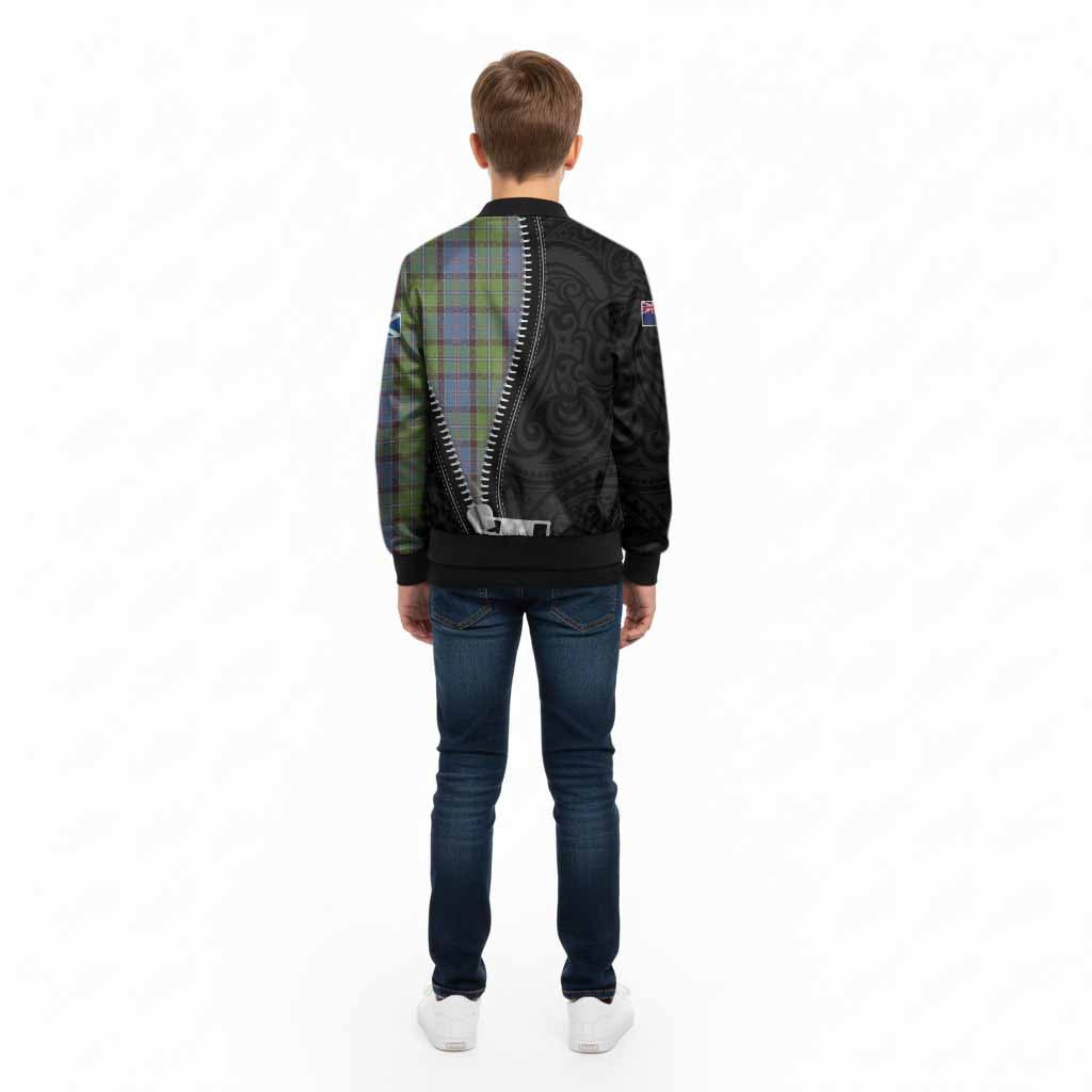 Stirling Tartan Kid Bomber Jacket New Zealand Pattern Unique Zipper Stylized