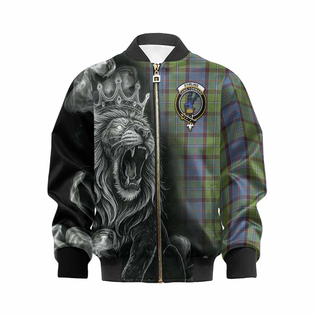 Stirling Tartan Kid Bomber Jacket Roaring Lion Heritage