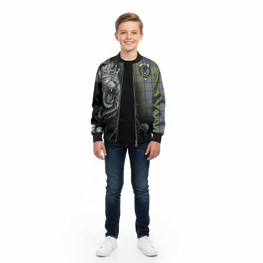 Stirling Tartan Kid Bomber Jacket Roaring Lion Heritage