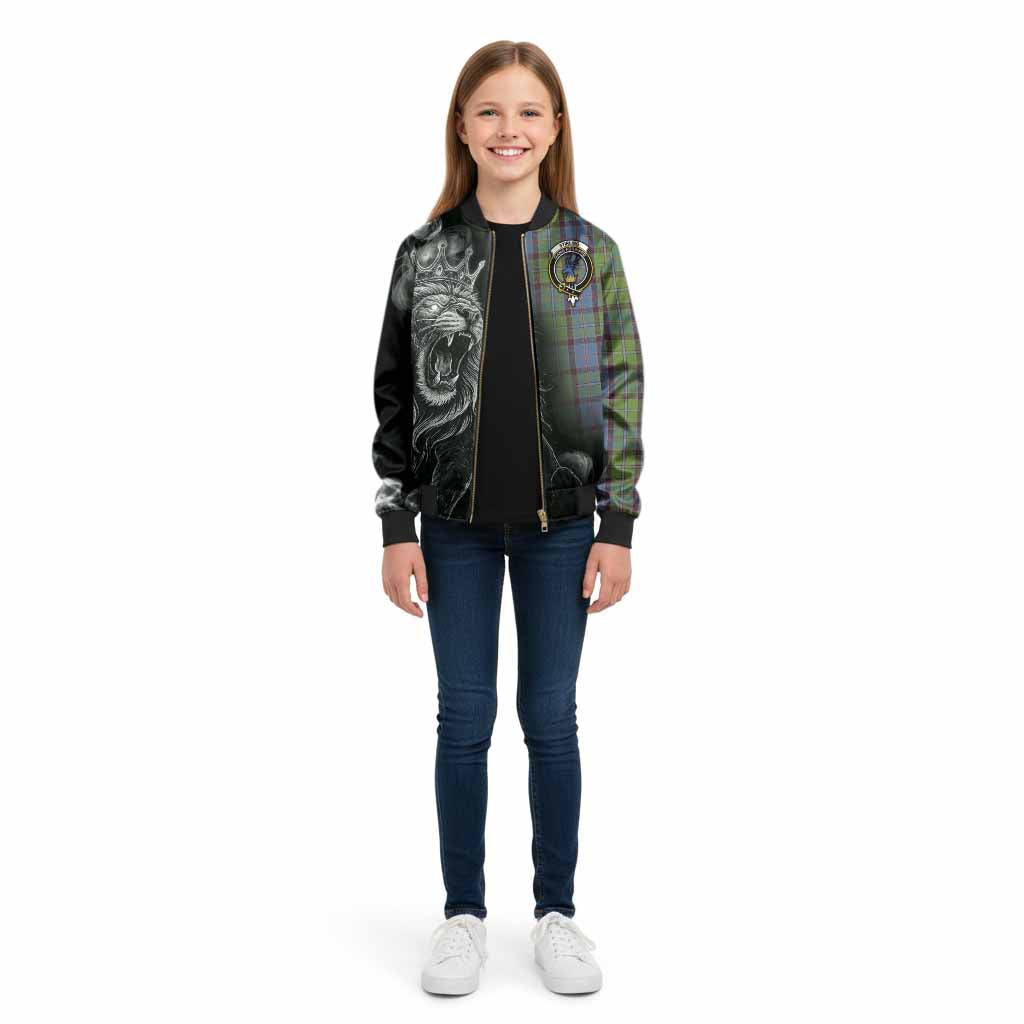 Stirling Tartan Kid Bomber Jacket Roaring Lion Heritage