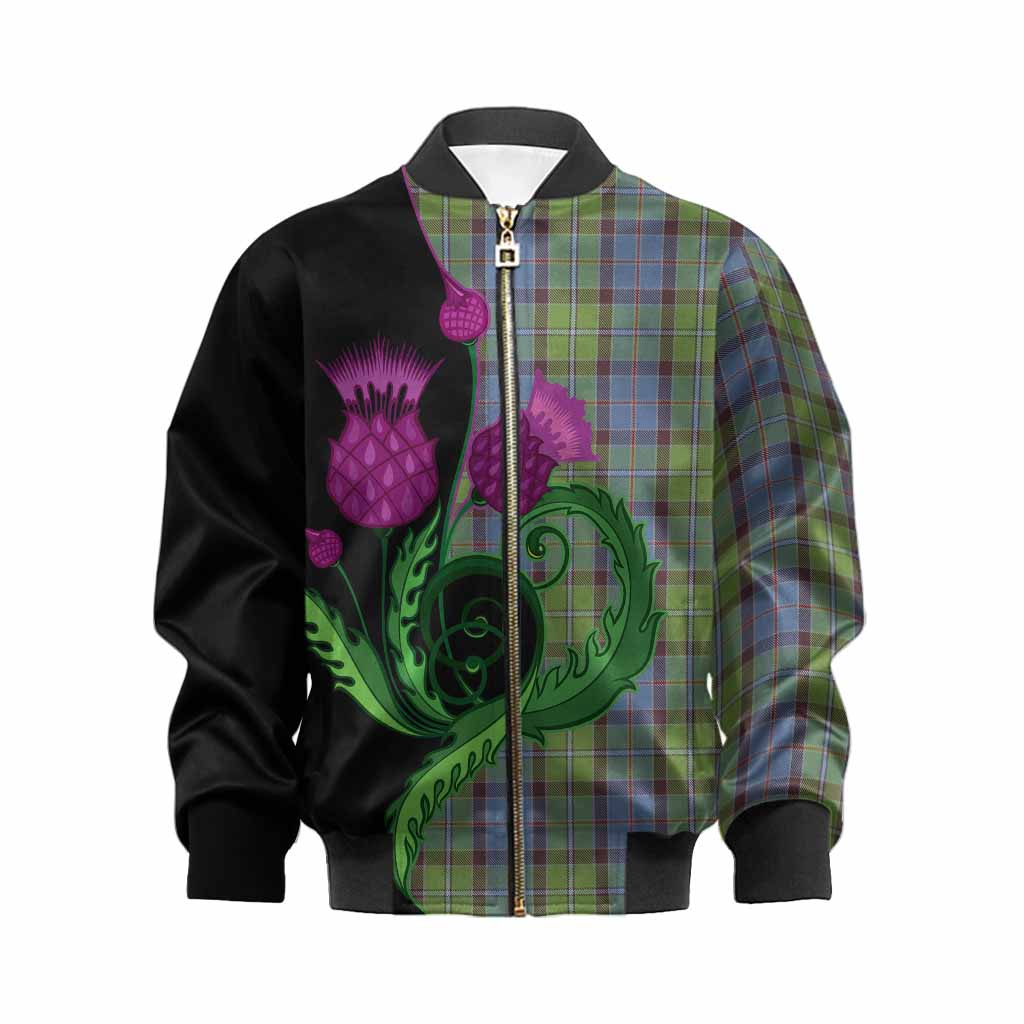 Stirling Tartan Kid Bomber Jacket Traditional Scottish Thistle