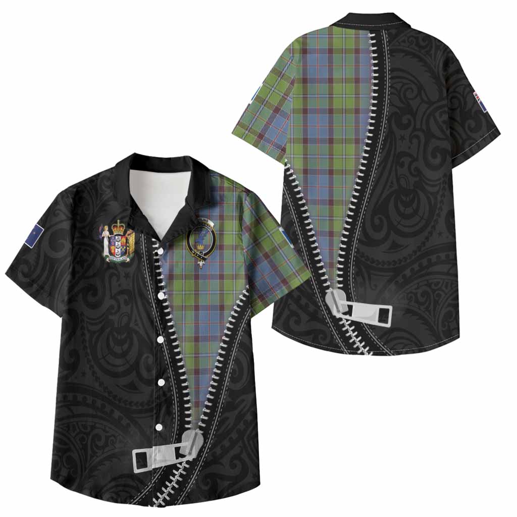 Stirling Tartan Kid Hawaiian Shirt New Zealand Pattern Unique Zipper Stylized
