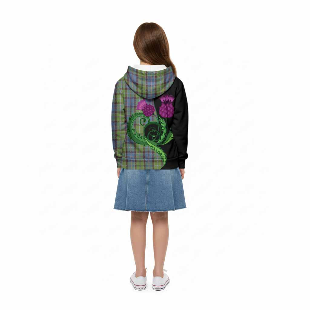 Stirling Tartan Kid Hoodie Traditional Scottish Thistle