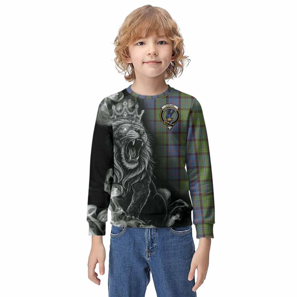 Stirling Tartan Kid Knitted Sweatshirt Roaring Lion Heritage