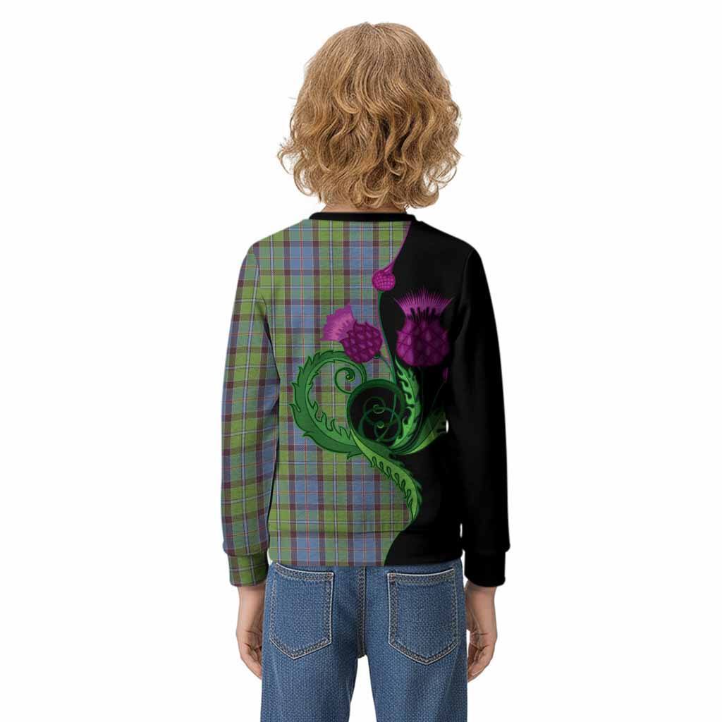 Stirling Tartan Kid Knitted Sweatshirt Traditional Scottish Thistle
