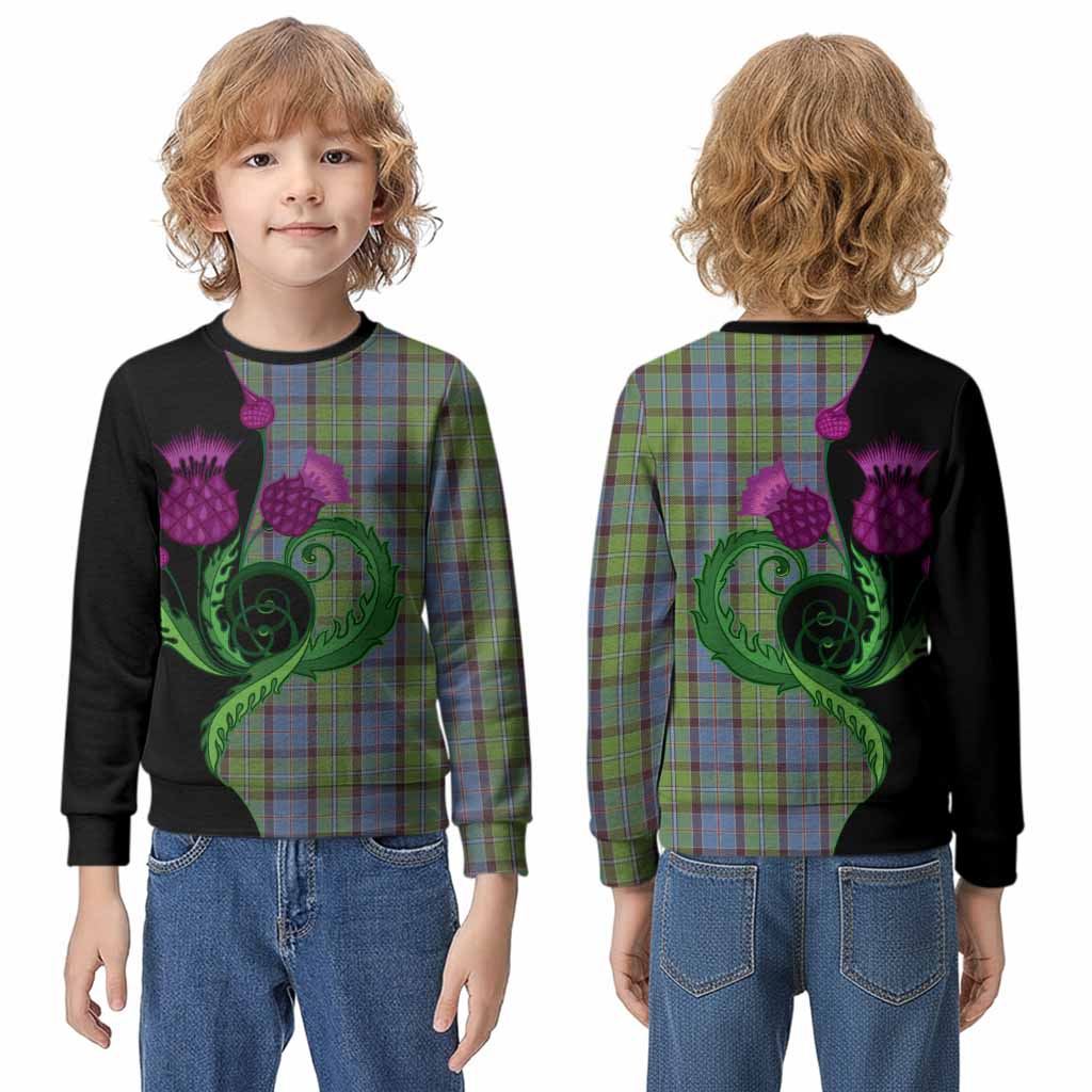 Stirling Tartan Kid Knitted Sweatshirt Traditional Scottish Thistle