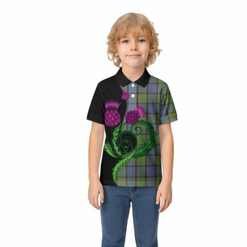 Stirling Tartan Kid Polo Shirt Traditional Scottish Thistle