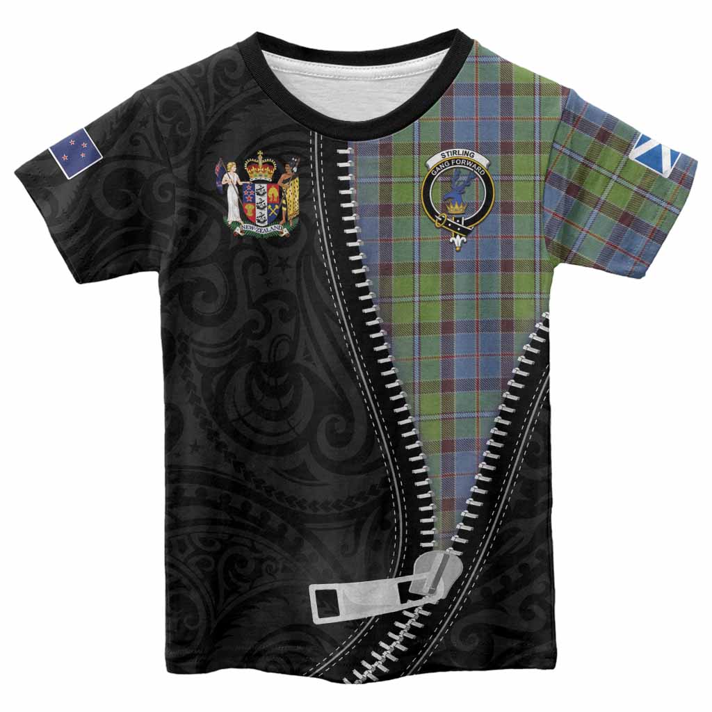 Stirling Tartan Kid T-shirt New Zealand Pattern Unique Zipper Stylized