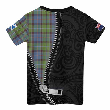 Stirling Tartan Kid T-shirt New Zealand Pattern Unique Zipper Stylized