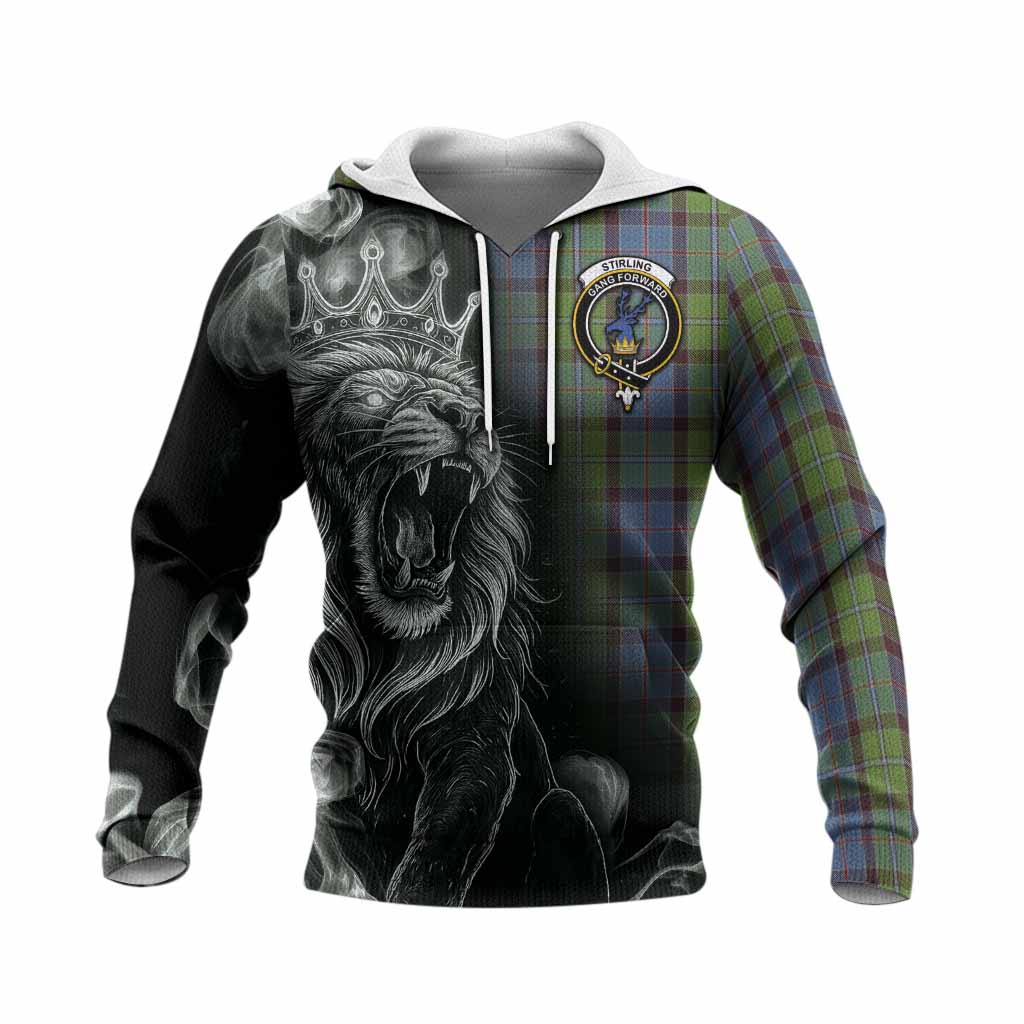 Stirling Tartan Knitted Hoodie Roaring Lion Heritage