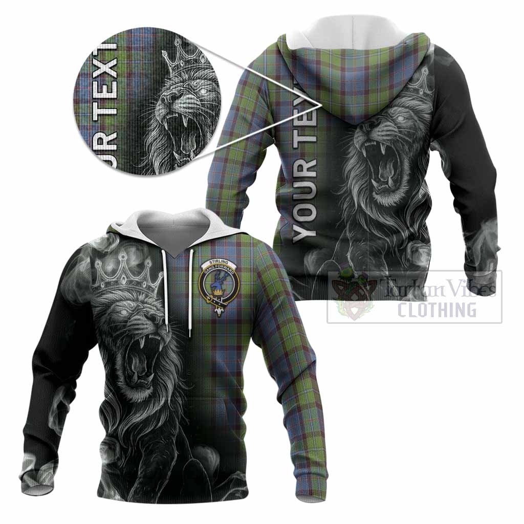 Stirling Tartan Knitted Hoodie Roaring Lion Heritage