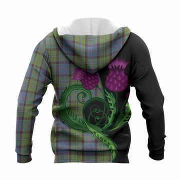 Stirling Tartan Knitted Hoodie Traditional Scottish Thistle