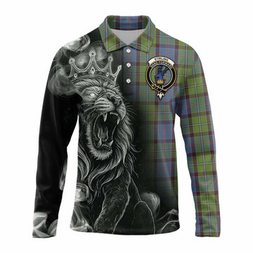 Stirling Tartan Long Sleeve Polo Shirt Roaring Lion Heritage