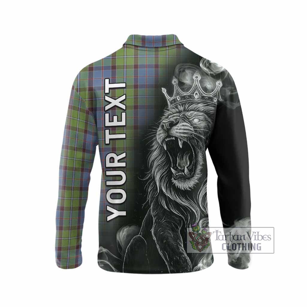 Stirling Tartan Long Sleeve Polo Shirt Roaring Lion Heritage