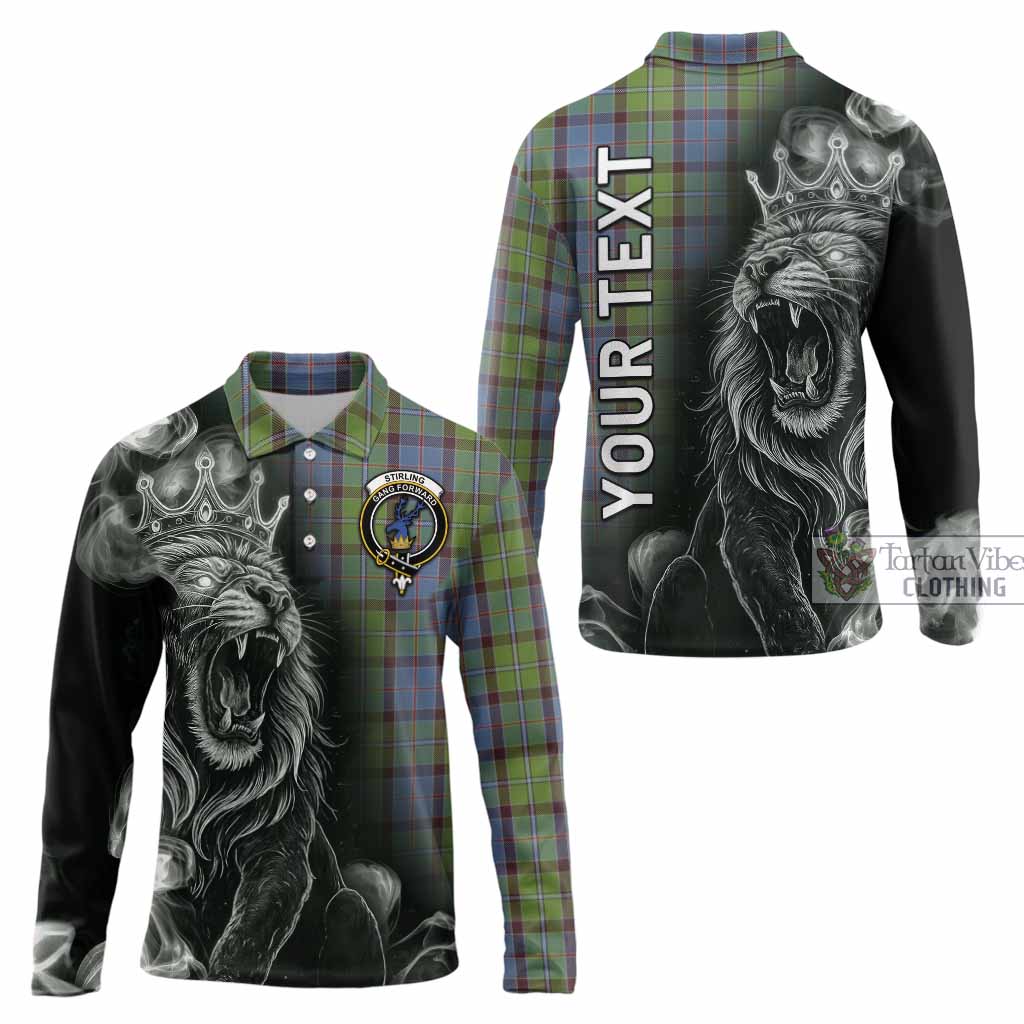 Stirling Tartan Long Sleeve Polo Shirt Roaring Lion Heritage