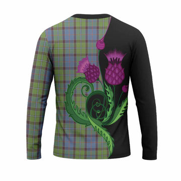 Stirling Tartan Long Sleeve T-Shirt Traditional Scottish Thistle
