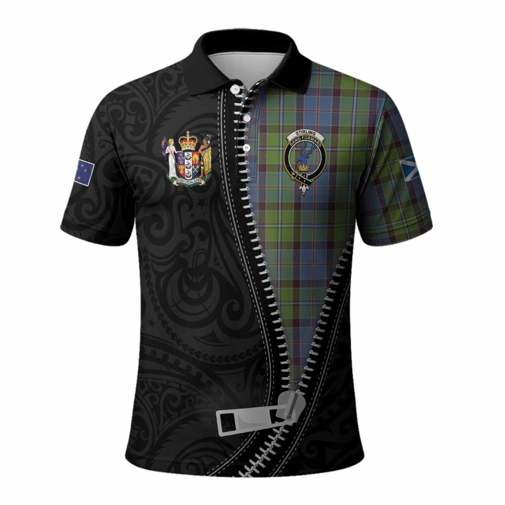Stirling Tartan Polo Shirt New Zealand Pattern Unique Zipper Stylized