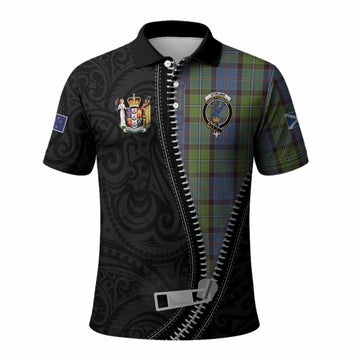 Stirling Tartan Polo Shirt New Zealand Pattern Unique Zipper Stylized