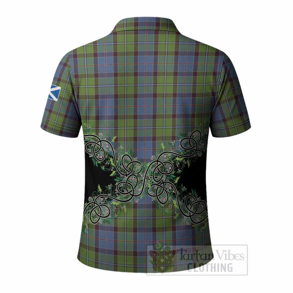 Stirling Tartan Polo Shirt Thistle Scottish Spirit