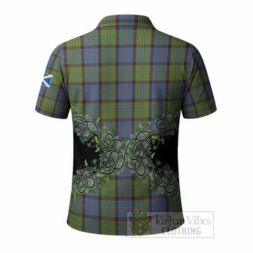 Stirling Tartan Polo Shirt Thistle Scottish Spirit