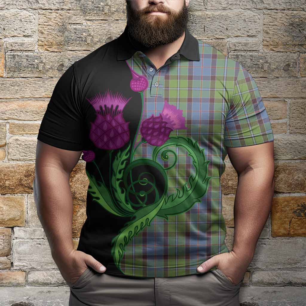 Stirling Tartan Polo Shirt Traditional Scottish Thistle